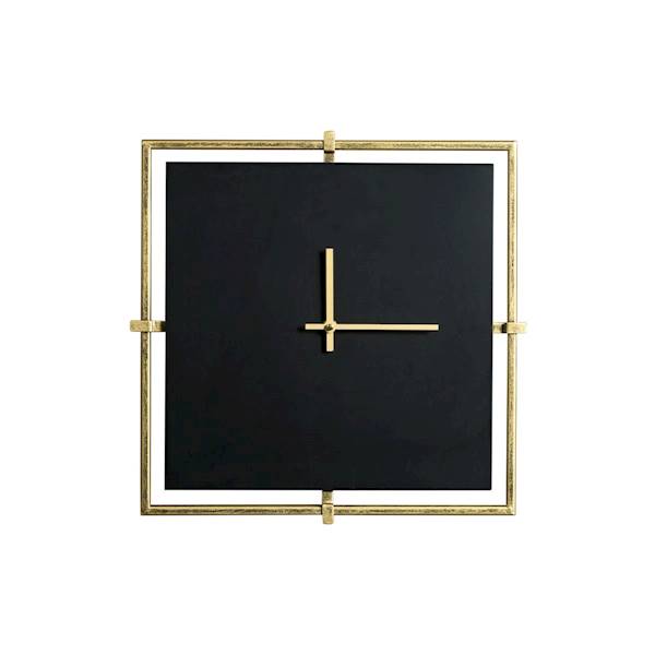 Zegar naścienny  ZE/22/A 40x5x40cm czarny+złoty 389883 EUROFIRANY