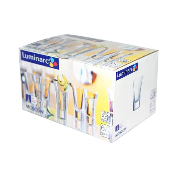 DA.LUMINARC MOSCOW 6 KIELISZKÓW WÓDKA 50ml 230604