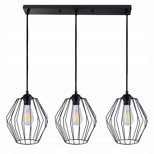 SMART LAMPA WISZ.DIAMENT LOFT RETRO 6057-3 CZARNA
