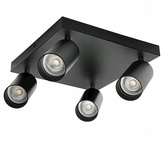 SMART LAMPA SPOT 4XGU10 KWADRAT SM-124B 1624CZARNA