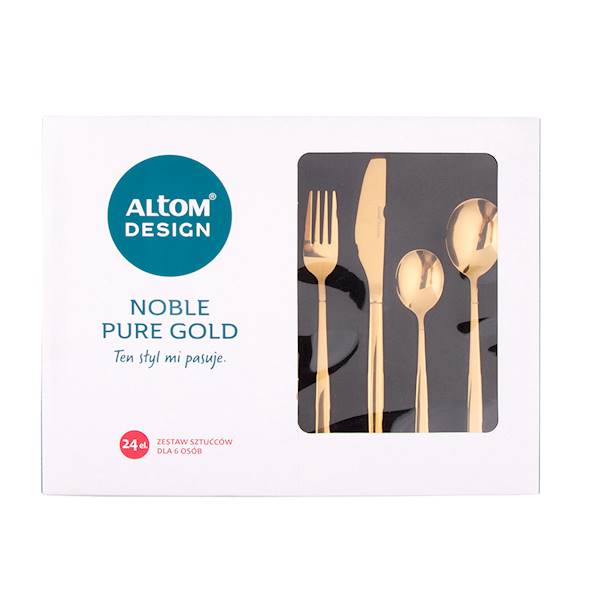 AM.NOBLE PURE GOLD 24 SZTUĆCE W PUDEŁKU