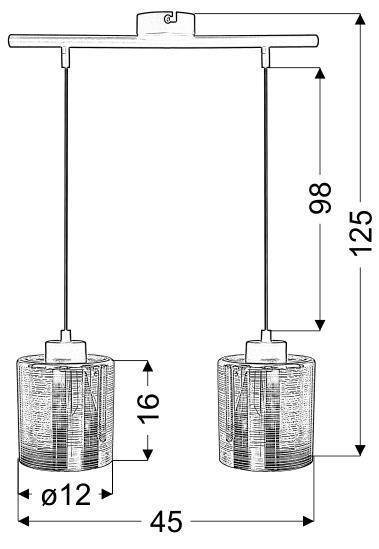 CAN 32-53879 COX ZWIS 2x60W E27 PASKI CHROM