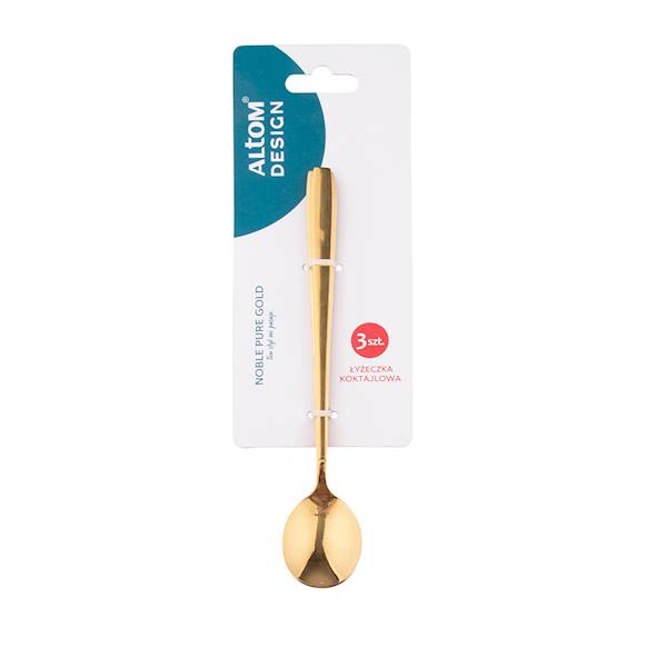 NOBLE PURE GOLD 3 łyżeczki koktajlowe na blistrze 0104013188 ALTOM