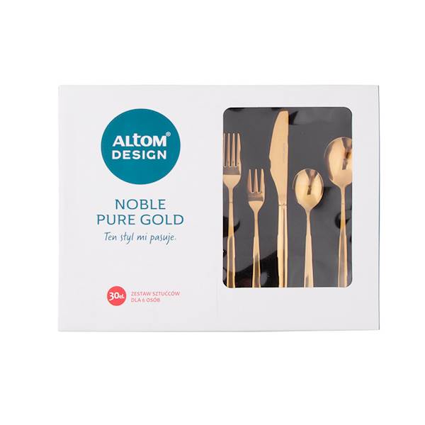 NOBLE PURE GOLD komplet 30 sztućcy w pudełku 0104013185 ALTOM