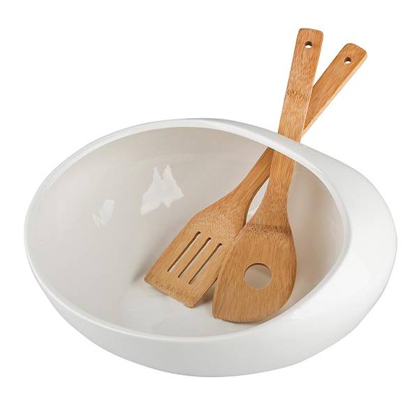 REGULAR miska ceramiczna z łyżkami bambusowymi 01010052030 ALTOM