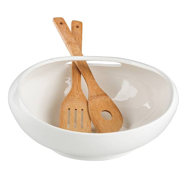 REGULAR miska ceramiczna z łyżkami bambusowymi 01010052030 ALTOM