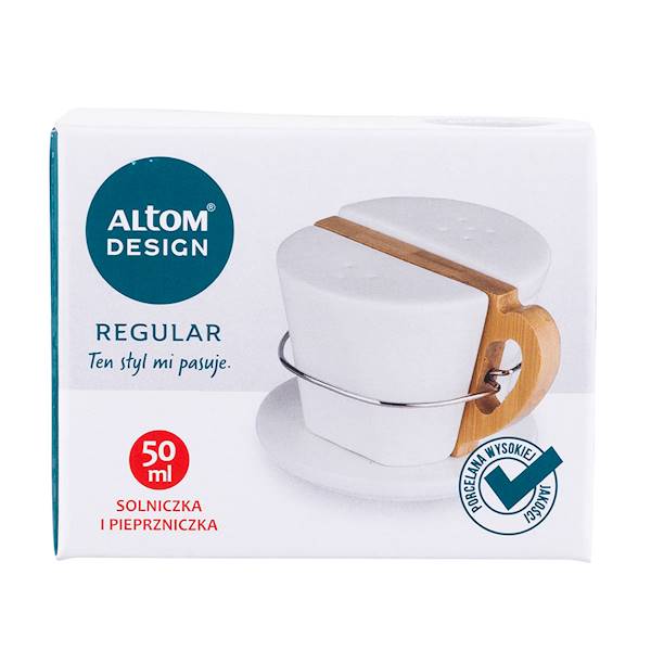 REGULAR solniczka + pieprzniczka z bambusowym uchwytem 01010052037 ALTOM