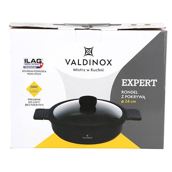 VALDINOX EXPERT rondel patelnia z pokrywą 24cm 2,5l 0204002400 ALTOM