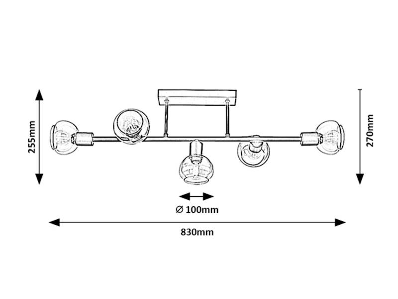 Lampa wisząca Sullivan czarna 3296 Rabalux