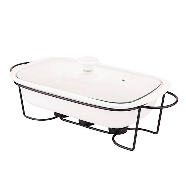 REGULAR ceramiczne naczynie prostokątne na czarnym podgrzewaczu 1,8l 020101243 ALTOM