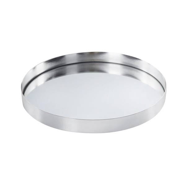 Taca z lustrzanym blatem ESI/TAC/01 20x20x2cm srebrna 392289 EUROFIRANY