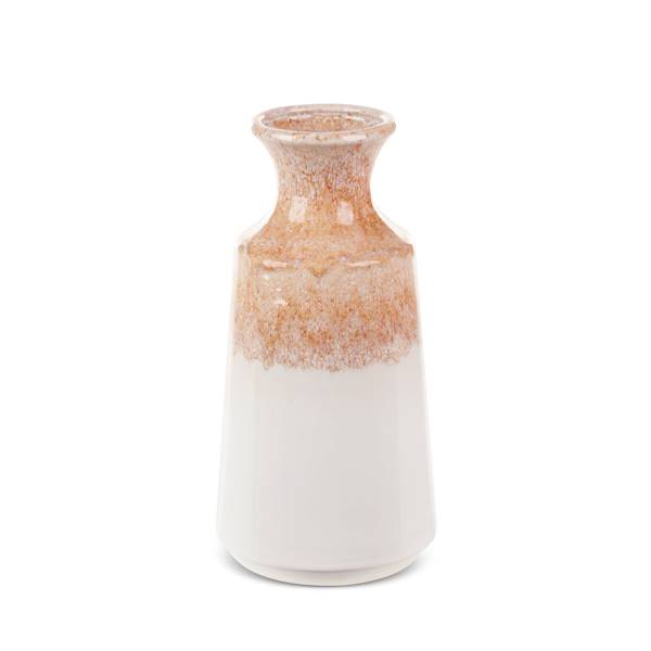 Wazon RUBEN/WAZ/01 16x31cm biały+pomarańcz 402727 EUROFIRANY