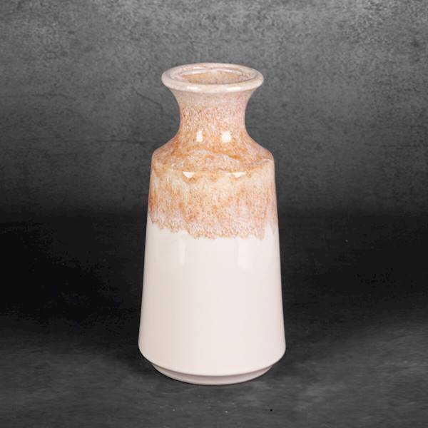 Wazon RUBEN/WAZ/01 16x31cm biały+pomarańcz 402727 EUROFIRANY