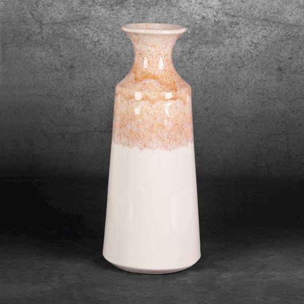 Wazon  RUBEN/WAZ/02 16x40cm biały+pomarańcz 402728  EUROFIRANY