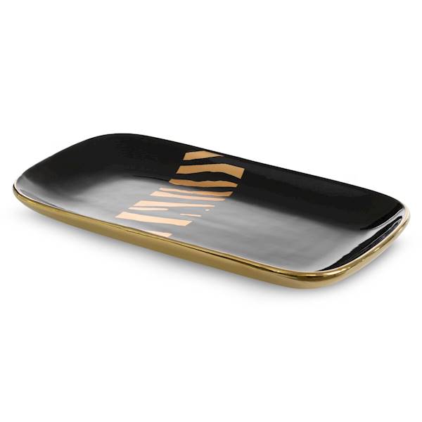 Patera SELENA/PAT/02 30x16x3cm czarny+złoto 388794 EUROFIRANY