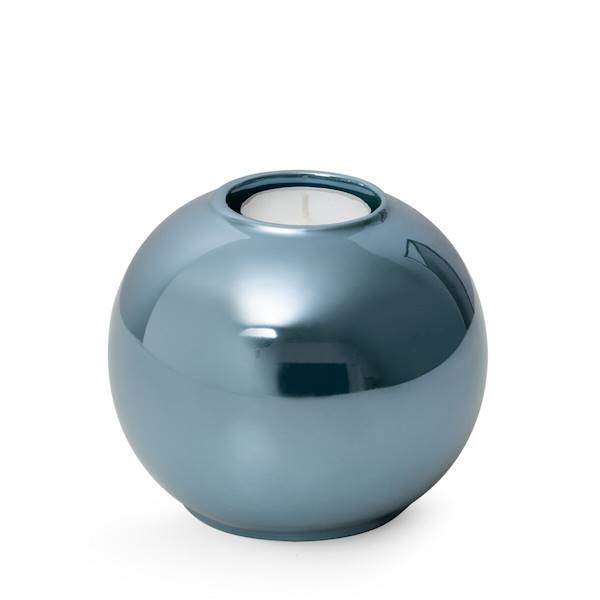 Świecznik SIMONA2/ŚWI/01 10x10x8cm turkusowy 392107  EUROFIRANY