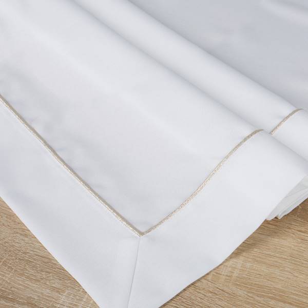 Serweta MADELE 85x85cm biała+złota lamówka 386392 EUROFIRANY