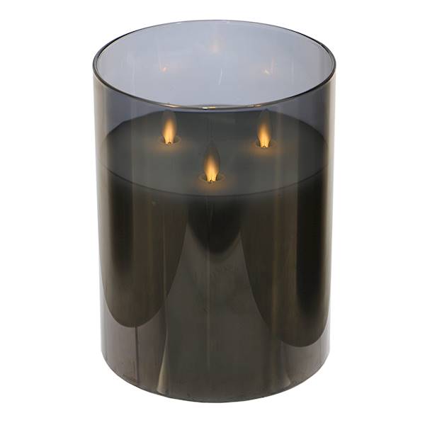 MESSA MSL065GREY ŚWIECA WOSKOWA LED FI15cm x20cm
