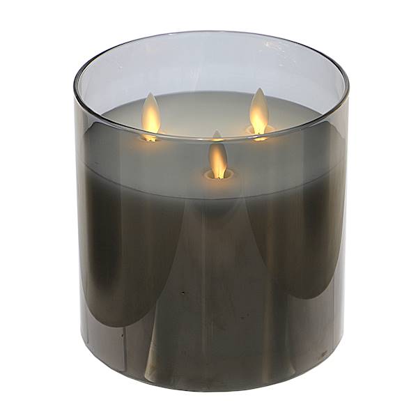 MESSA MSL064GREY ŚWIECA WOSKOWA LED FI15cm x15cm