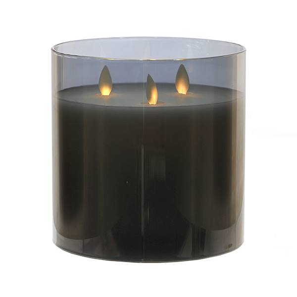 MESSA MSL064GREY ŚWIECA WOSKOWA LED FI15cm x15cm