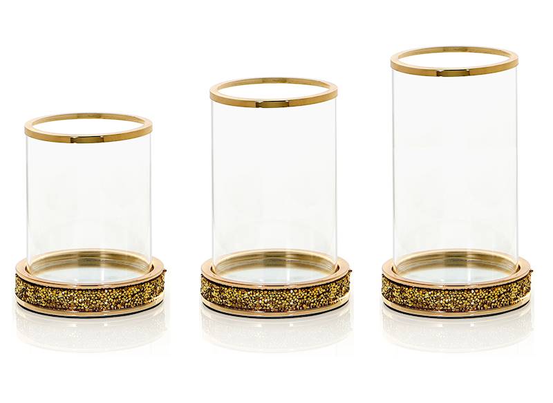 MESSA MSK255FG/GOLD ŚWIECZNIK MET.FI12cm H=17,5cm