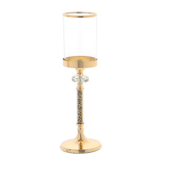 MESSA MSK237FG ŚWIECZ.MET.+SZKŁO FI13cm H=41,5cm