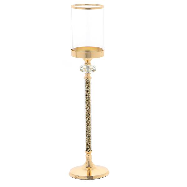 MESSA MSK239 ŚWIECZNIK MET.+SZKŁO FI13cm H=54cm