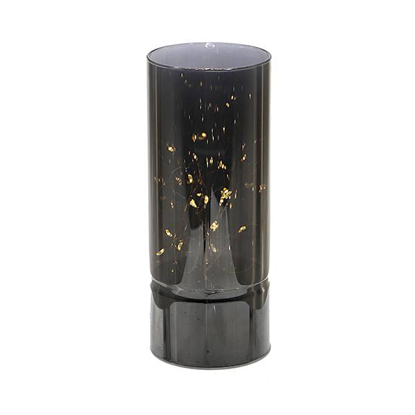 MESSA MSL074 SILVER LAMPKA W CYLINDRZE 8,2x20cm