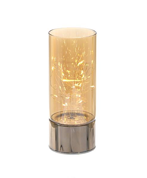 MESSA MSL074 AMBER LAMPKA W CYLINDRZE 8,2x20cm