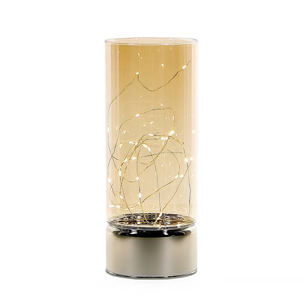 MESSA MSL090 AMBER LAMPKA W CYLINDRZE 12x30cm