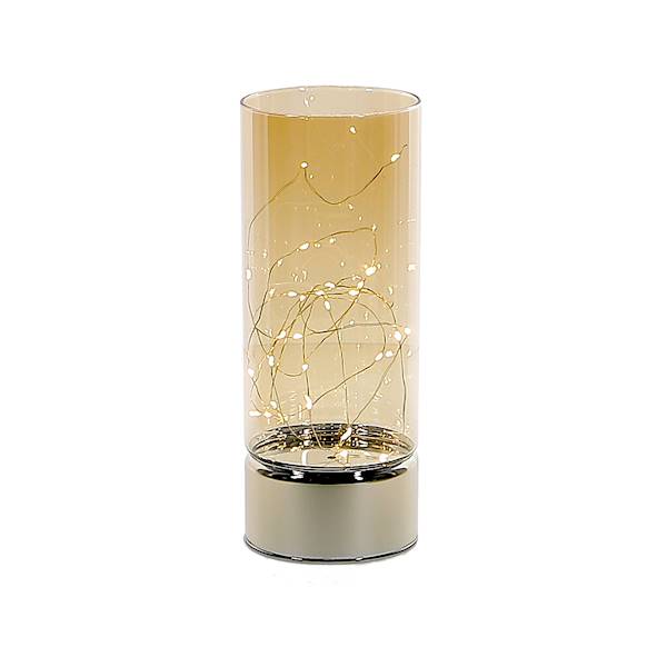 MESSA MSL090 AMBER LAMPKA W CYLINDRZE 12x30cm