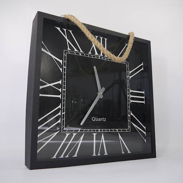 MESSA MSZ07 ZEGAR 38,5x38,5cm NAŚCIENNY CZARNY