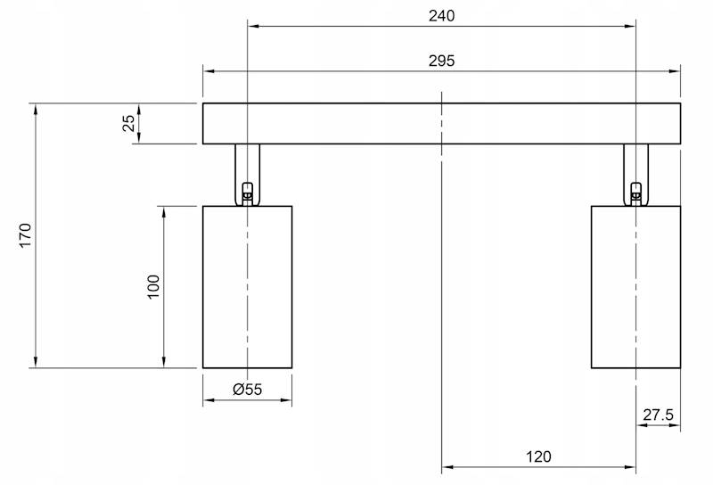 SMART LAMPA SPOT 2XGU10 LISTWA SM-122W 1619 BIAŁA