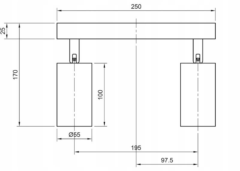 SMART LAMPA SPOT 4XGU10 KWADRAT SM-124W 1631 BIAŁA