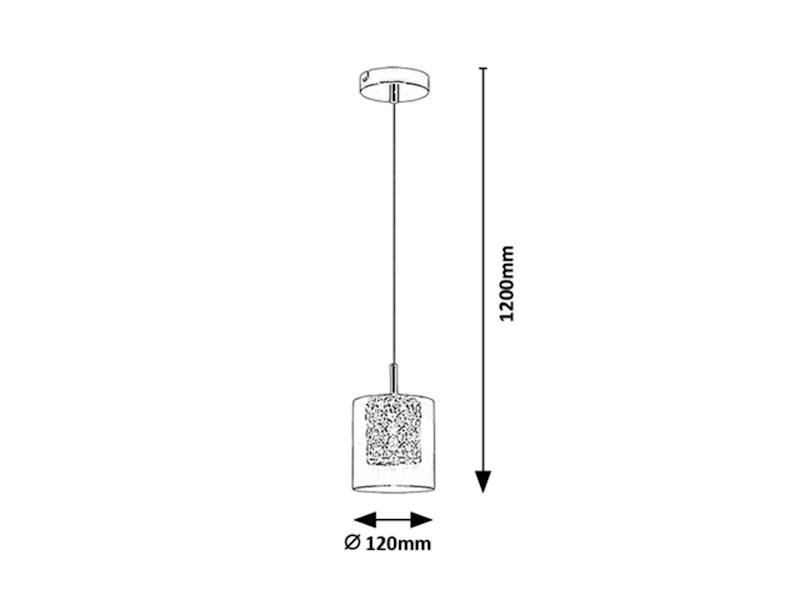 lampa wisząca Duchess 1xG9 40W chrom/przezroczysty 3114 Rabalux