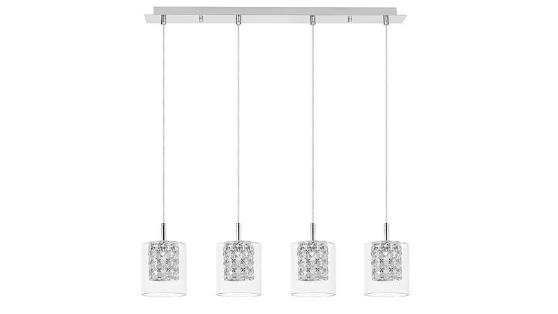 Lampa wisząca Duchess 4xG9 40W chrom/przezroczysty 3116 Rabalux