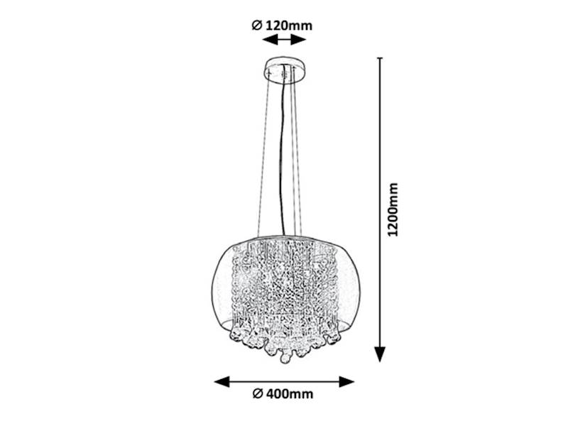 Lampa wisząca NINELLE 6xG9 chrom 3599 Rabalux