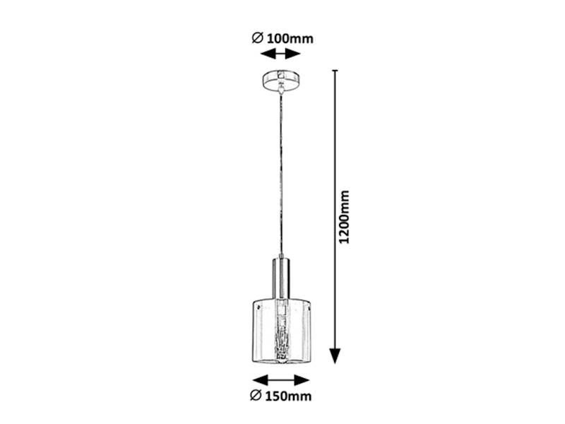 Lampa wisząca DONATI 1xE27 chrom 5249 RABALUX