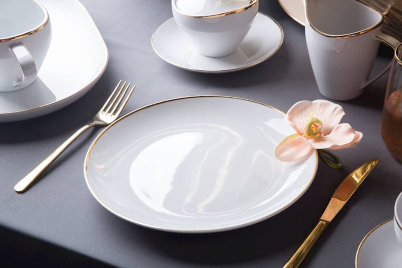 MARIAPAULA MODERNA GOLD talerz płytki obiadowy okrągły 24cm 0101002841 ALTOM