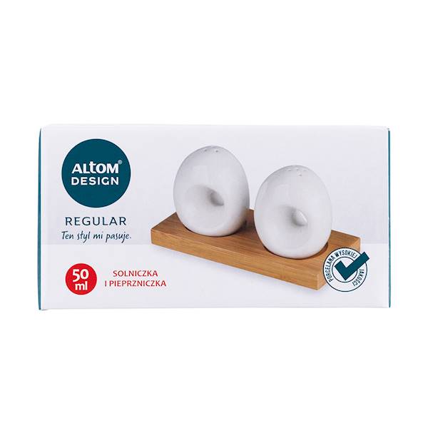 REGULAR solniczka + pieprzniczka na bambusowej podstawie 01010154 ALTOM