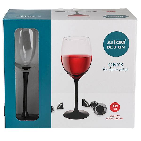 ONYX komplet 6 kieliszków do czerwonego wina 330ml 0103006262 ALTOM