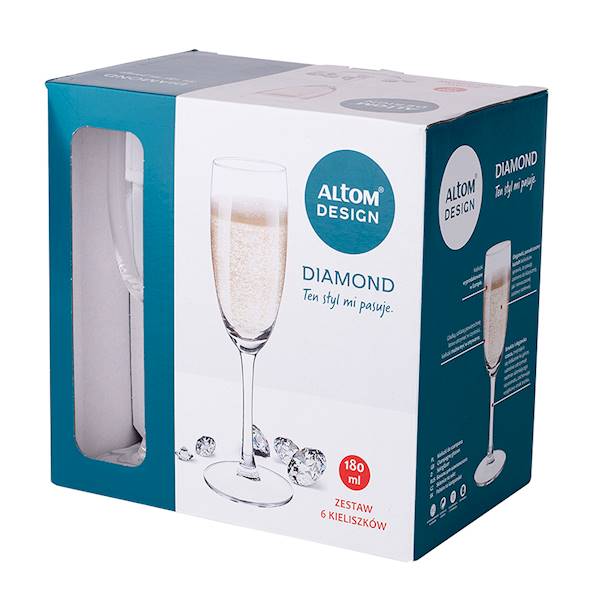 DIAMOND komplet 6 kieliszków do szampana 180ml 0102003134 ALTOM