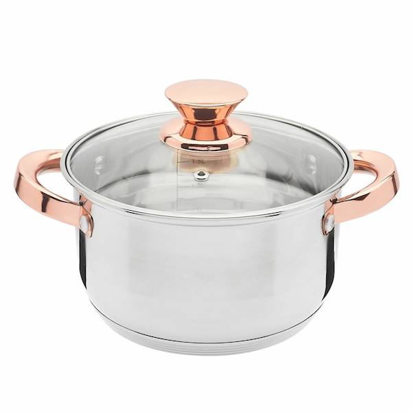 Garnek CLANK + szklana pokrywa 18cm 2,4L Tadar