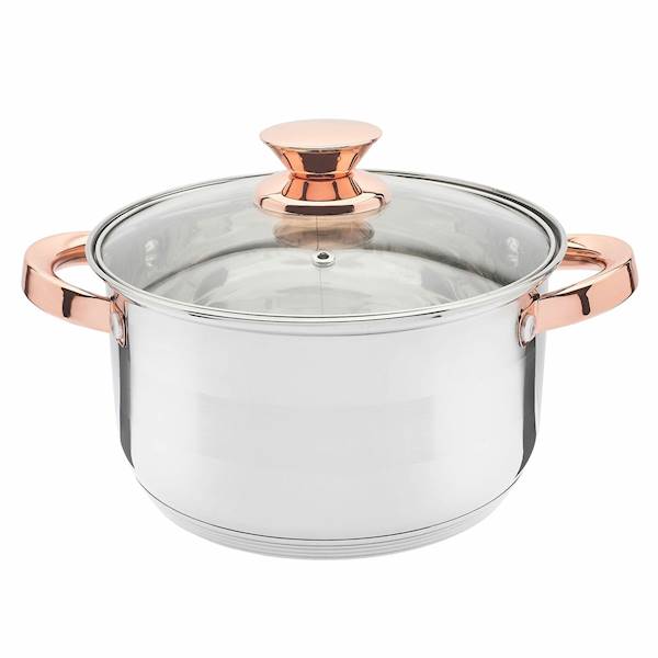 Garnek CLANK + szklana pokrywa 20cm 3,5L Tadar