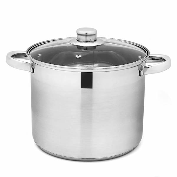Garnek PROSTY + szklana pokrywa 22cm 6,5L Tadar