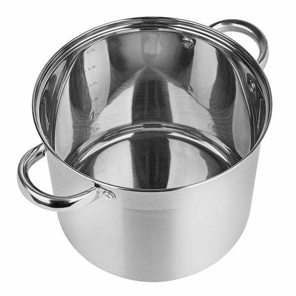 Garnek PROSTY + szklana pokrywa 26cm 10L Tadar