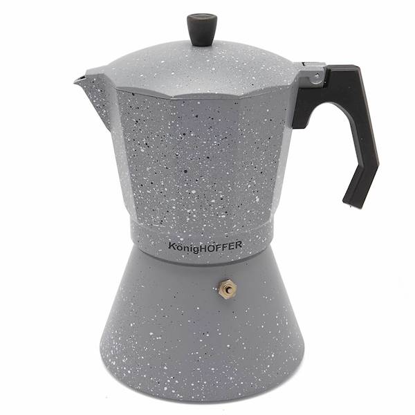 Kawiarka GREY STONE MARBLE 720ml 12 filiżanek szara nakrapiana indukcja KonigHOFFER