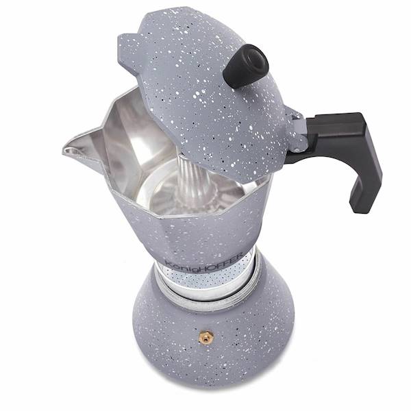 Kawiarka GREY STONE MARBLE 300ml 6 filiżanek szara nakrapiana indukcja KonigHOFFER