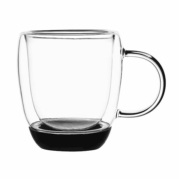 Szklanki termiczne Garet do kawy z silikonowym czarnym dnem 350ml 2 szt. KonigHOFFER
