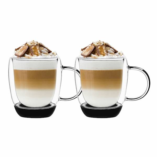 Szklanki termiczne Garet do kawy z silikonowym czarnym dnem 350ml 2 szt. KonigHOFFER